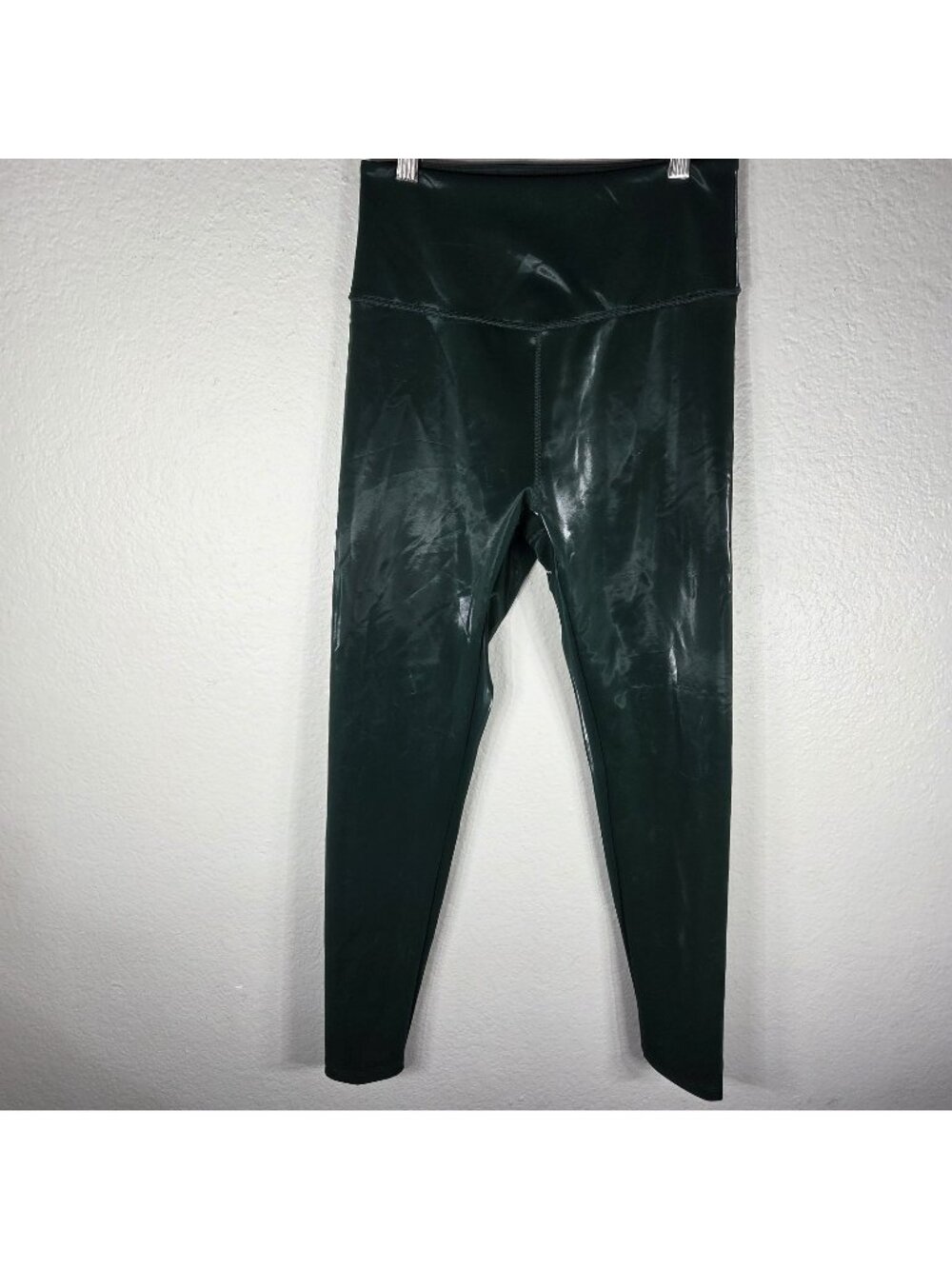 Victoria Secret VSX Liquid Shine Skinny Leggings Size S Dark Green Activewear